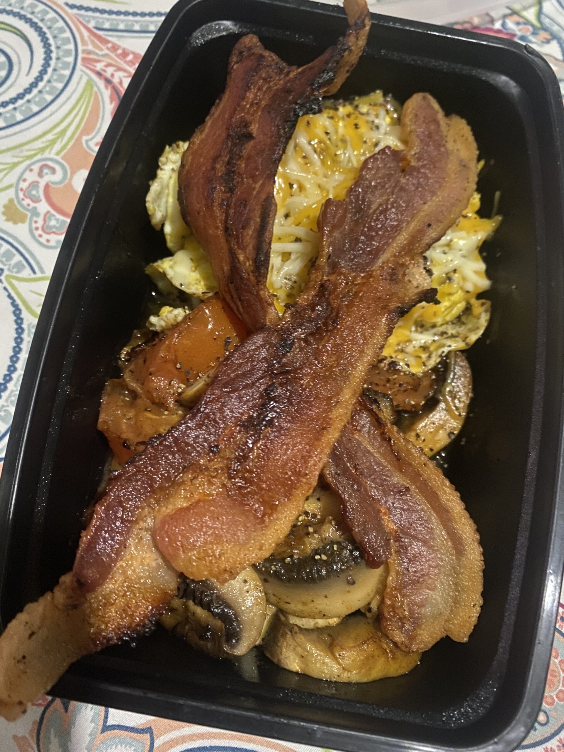 Keto Bacon Mushroom Protein Breakfast
