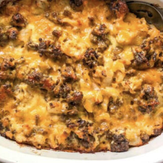 Keto Cauliflower Beef Fajita Casserole