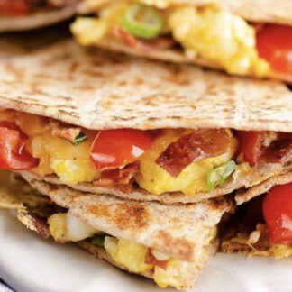 Keto Bacon Southwest Breakfast Quesadilla