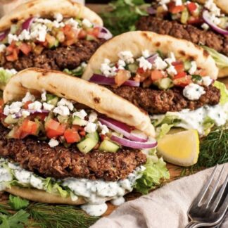 Keto Greek Lamb Burger